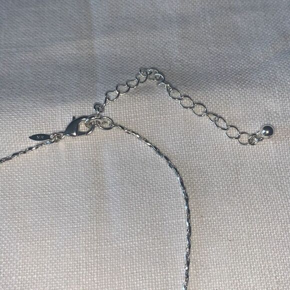 Avon Art Deco Silver Diamond Necklace - Picture 8 of 13
